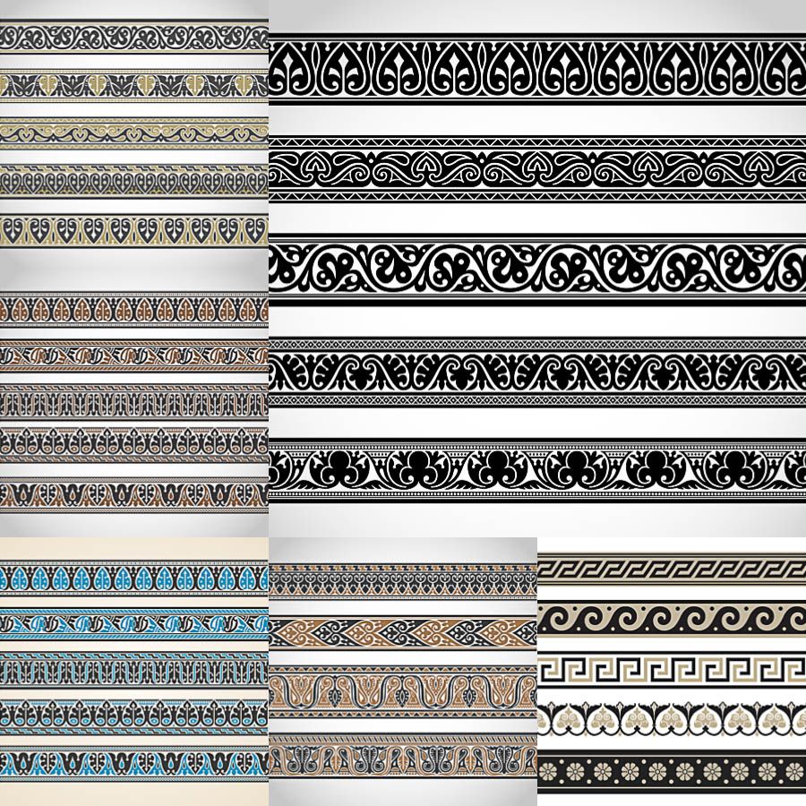 Seamless Arabic Ornament Borders Vector Vector Graphics Designs 900x900 Seamless Arabic Ornament Borders Vector Vector Graphics Designs