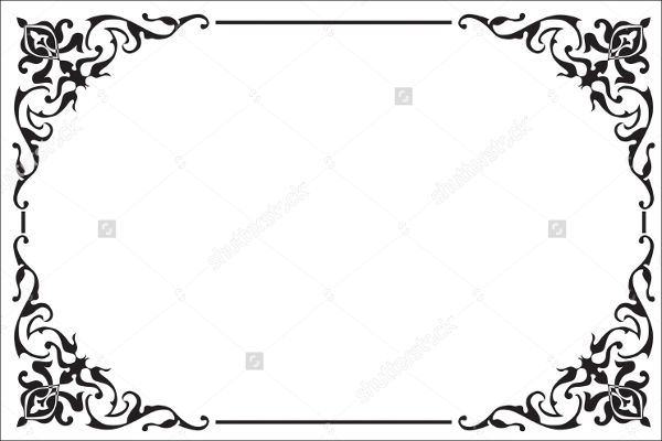 600x400 Damask Border Vector