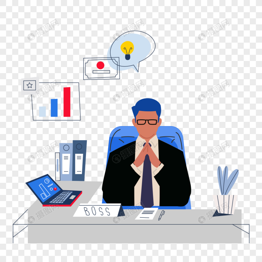 860x860 Boss Handles Things Icon Free Vector Illustration Material Png