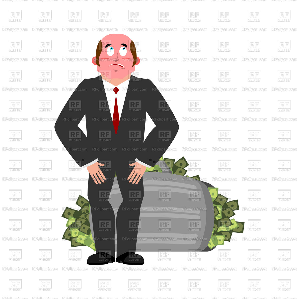 1200x1199 Bribe Taker And Suitcase Of Money Shame Boss Vector Image