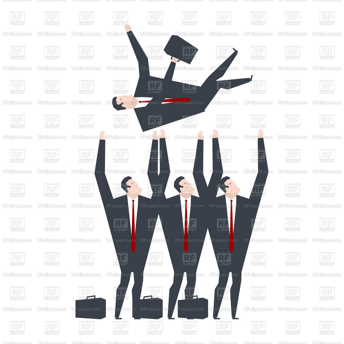 1200x1200 Businessmen Throw Up Boss Vector Image Of People Maryvalery