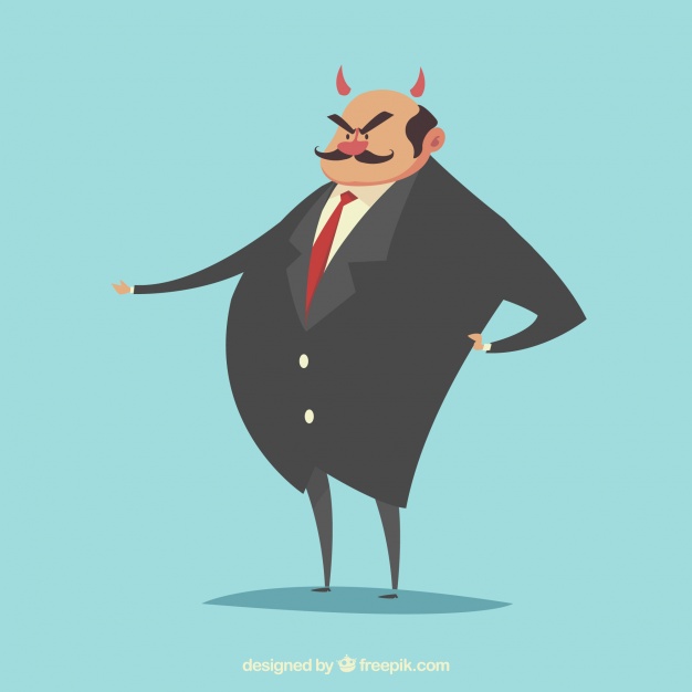 626x626 Evil Boss Character Vector Free Download