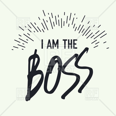 400x400 Inscription I Am The Boss Vector Image Of Design Elements