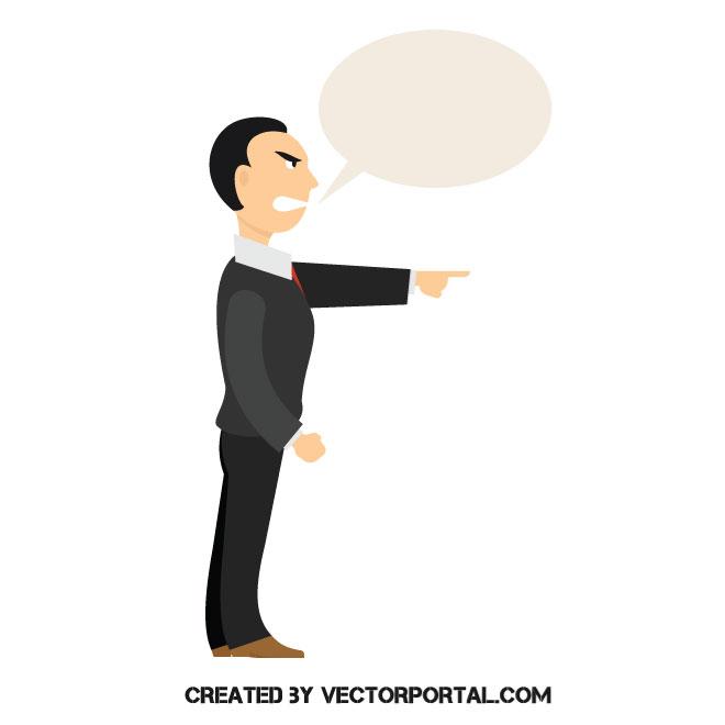660x660 Angry Boss Vector Image