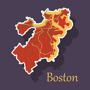 Map Of Boston City Sticker Vector Free Graphics 310x310 Map Of Boston City Sticker Vector Free Graphics