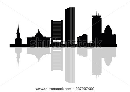 450x320 Boston City Skyline Silhouette