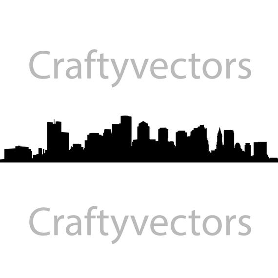 570x570 Boston Skyline Vector Etsy