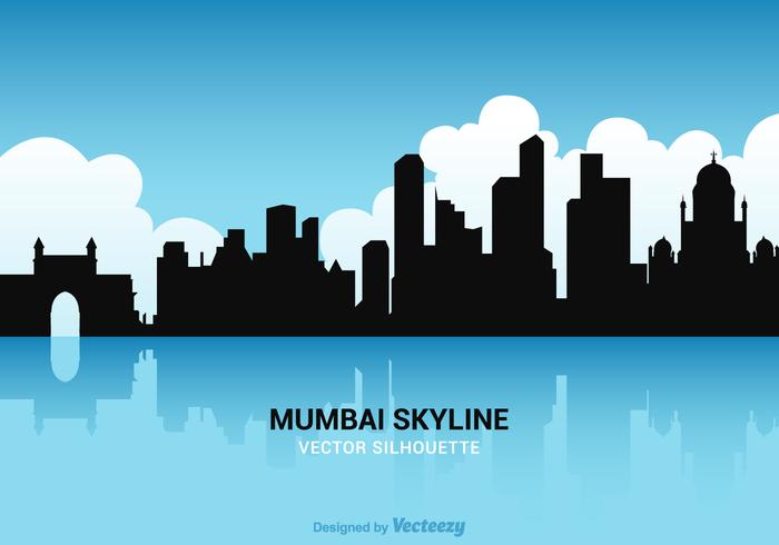 700x490 Free Mumbai Skyline Silhouette Vector