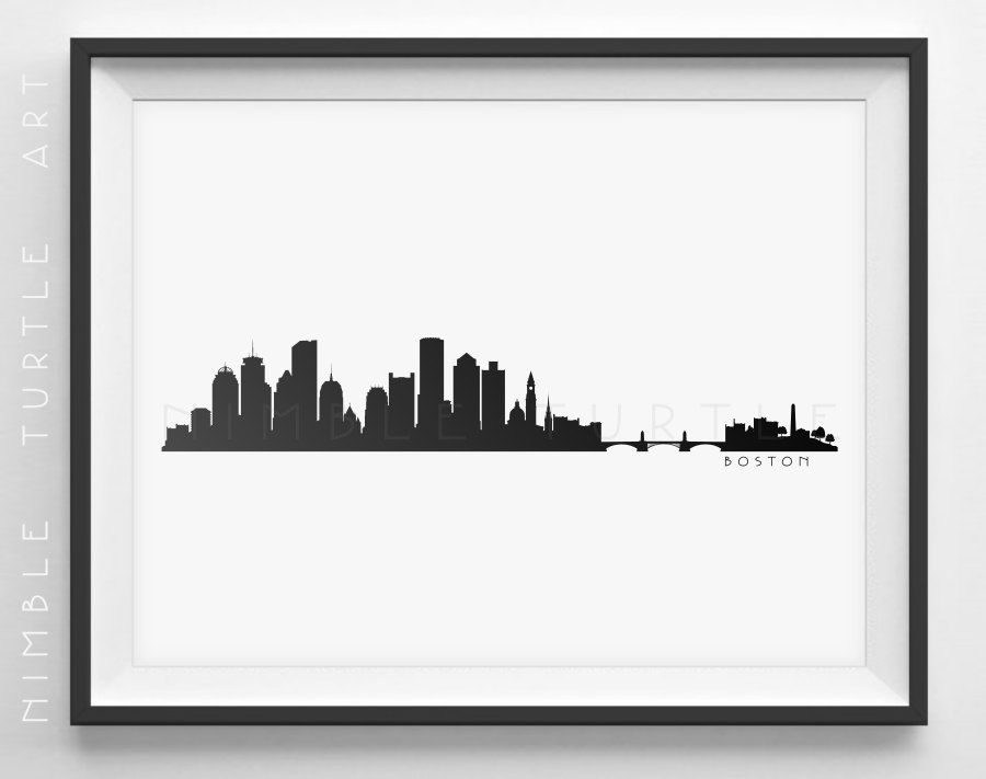 Boston Skyline Silhouette Vector at Vectorified.com | Collection of ...