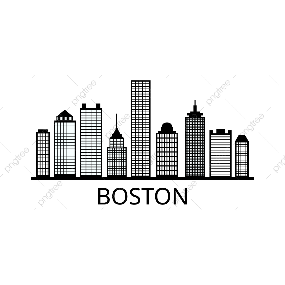 1200x1200 Boston Skyline, Skyline, United States, Modern Png And Vector