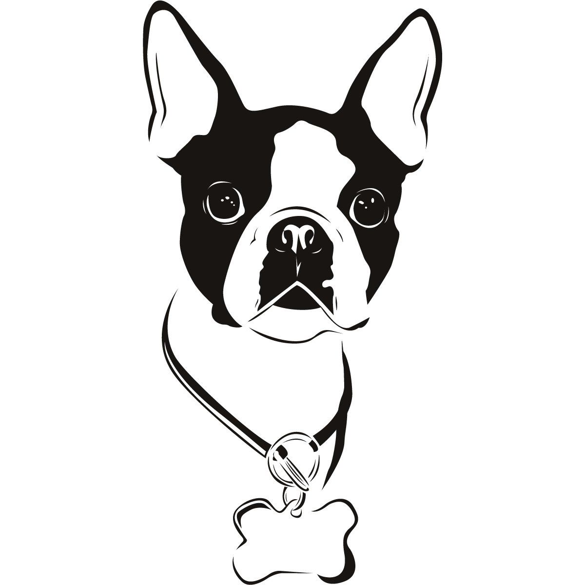 1200x1200 Boston Terrier Silhouette Clipart