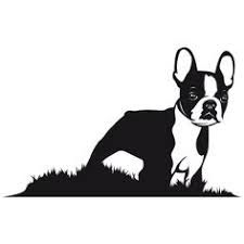 225x225 Huge Collection Of 'boston Terrier Silhouette Vector' Download