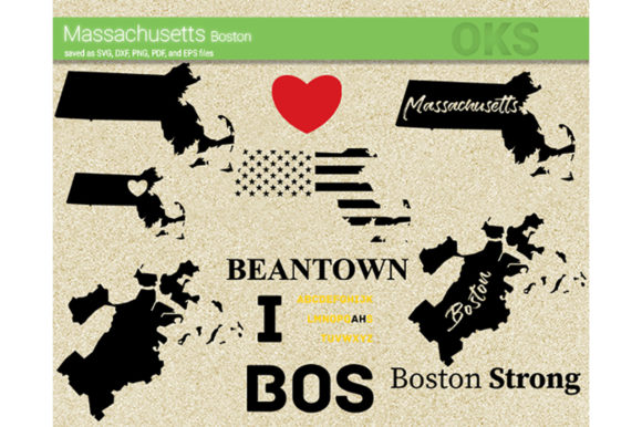 580x386 Massachusetts Boston Vector Graphic
