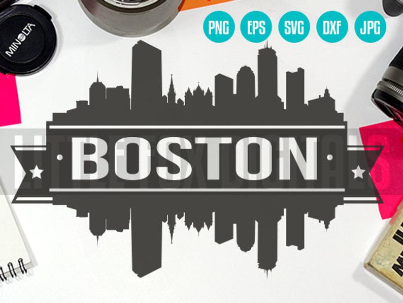 794x596 Vector Boston Masachusetts Usa Skyline City East Etsy