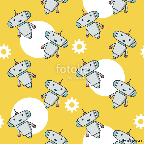Cute Robot Sameless Pattern For Kids Project Chart Bot Vector 500x500 Cute Robot Sameless Pattern For Kids Project Chart Bot Vector