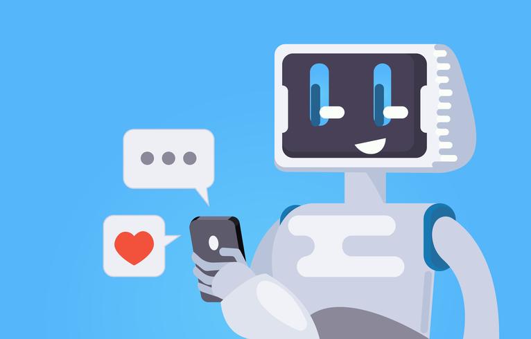 Chat Bot Free Wallpaper The Robot Holds The Phone, Responds 766x490 Chat Bot Free Wallpaper The Robot Holds The Phone, Responds