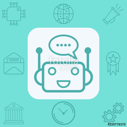Chat Bot Vector Icon Sign Symbol Stock Image And Royalty Free 500x500 Chat Bot Vector Icon Sign Symbol Stock Image And Royalty Free