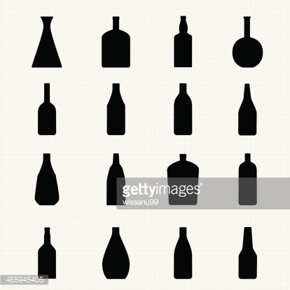414x414 Icono Conjunto Botella Vector De Tono Negro Premium Clipart