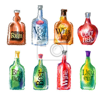 400x373 Botella Vector Plantilla De Del Logotipo Bebida De Alcohol