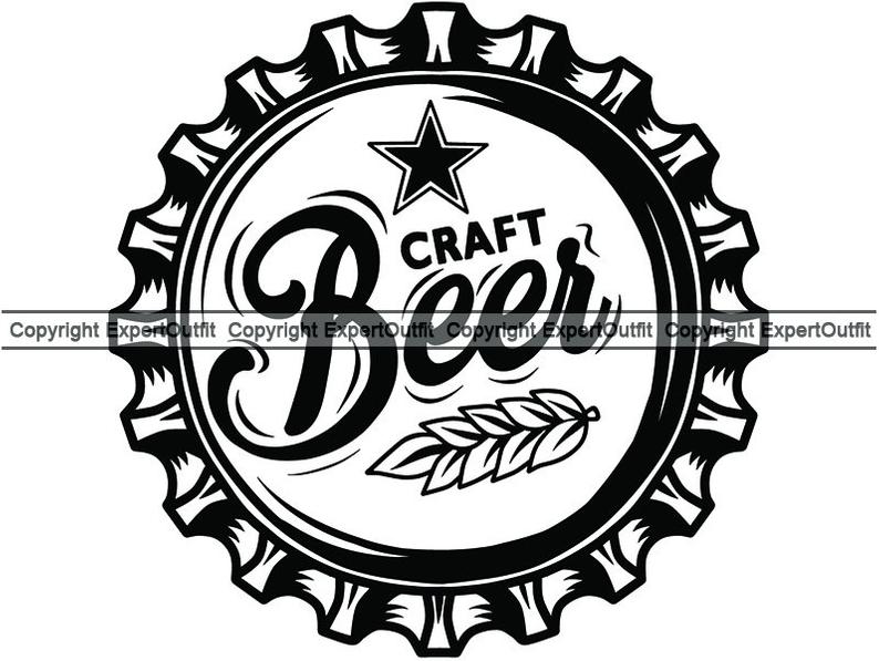 794x597 Beer Bottle Cap Pub Bar Tavern Foam Brew Brewery Ale Etsy