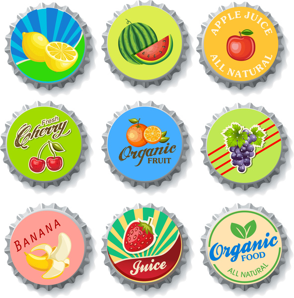 Bottle Cap Fruit Free Vector In Adobe Illustrator 592x600 Bottle Cap Fruit Free Vector In Adobe Illustrator