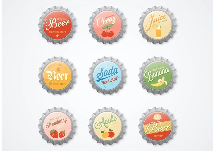 Free Vector Beer And Juices Bottle Caps Free Vectors Ui Download 700x490 Free Vector Beer And Juices Bottle Caps Free Vectors Ui Download