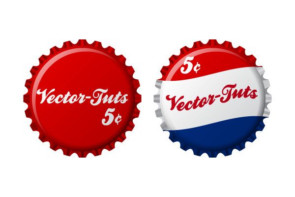 How To Create Vintage Vector Bottle Caps In Illustrator 600x400 How To Create Vintage Vector Bottle Caps In Illustrator