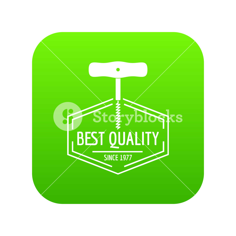 1000x1000 Bottle Opener Icon Green Vector Isolated On White Background