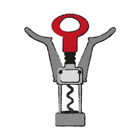 450x450 Cork Wine Bottle Opener Draw Vector Illustration Design Graphic