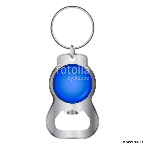 500x500 Keychain Key Chain Bottle Opener Vector Illustration Icon Symbol