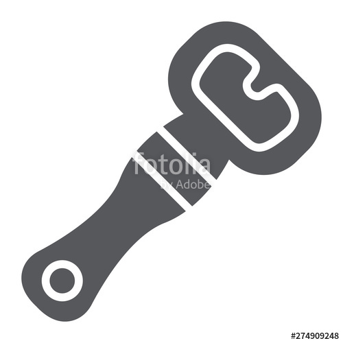 500x500 Beer Opener Glyph Icon, Drink And Kitchenware, Bottle Opener Sign