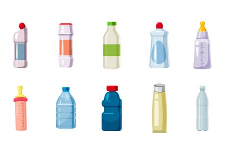 450x309 Plastic Bottle Icon Set Cartoon Set Of Plastic Bottle Vector