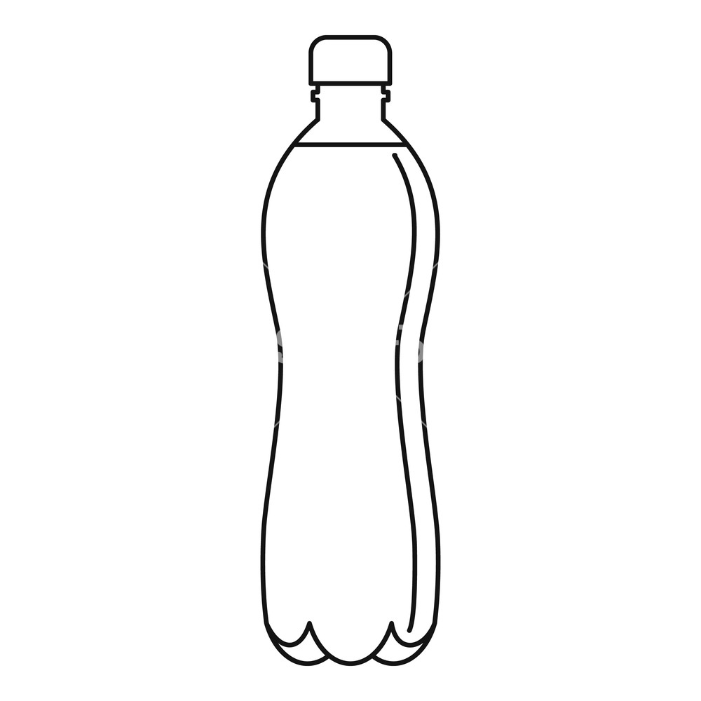 1000x1000 Water Bottle Icon Outline Illustration Of Water Bottle Vector