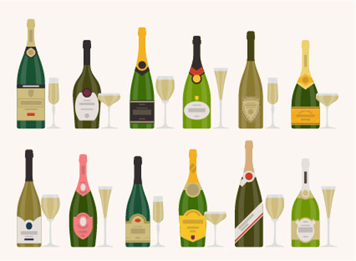 500x367 Champagne Bottle Vector Material Free Download