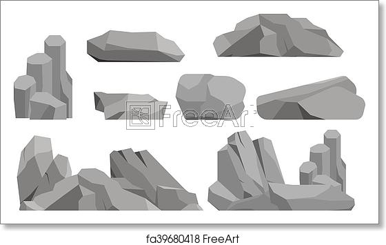 560x355 Free Art Print Of Rocks And Stones Vector Illustration Stones