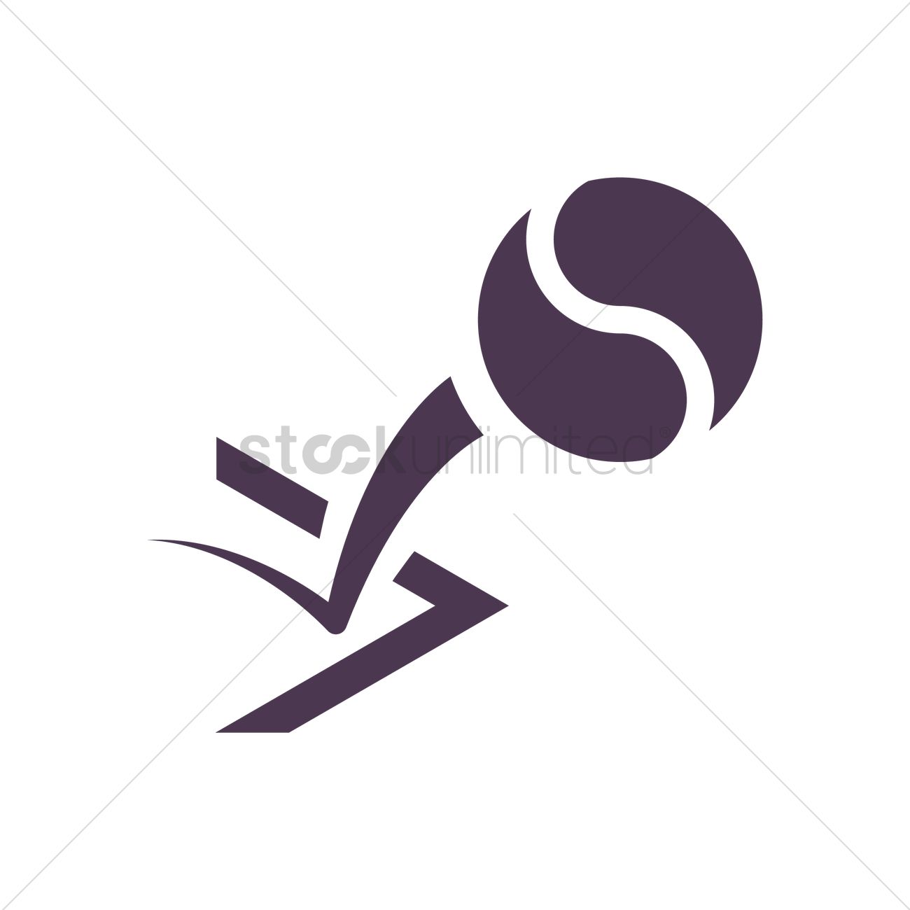 1300x1300 Bouncing Tennis Ball Vector Image