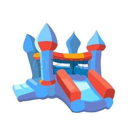 450x450 Vector Illustration Of Bouncy Castle On Playground Inflatable