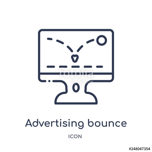 500x500 Advertising Bounce Icon From Programming Outline Collection Thin