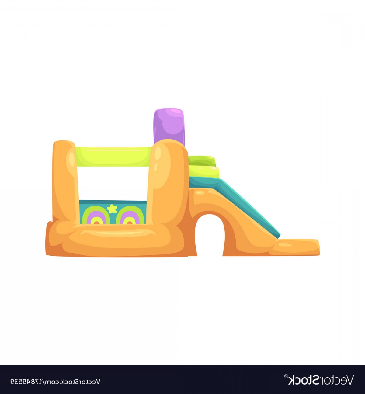 Inflatable Bouncy Castle In Amusement Park Vector Catchsplace 1200x1296 Inflatable Bouncy Castle In Amusement Park Vector Catchsplace