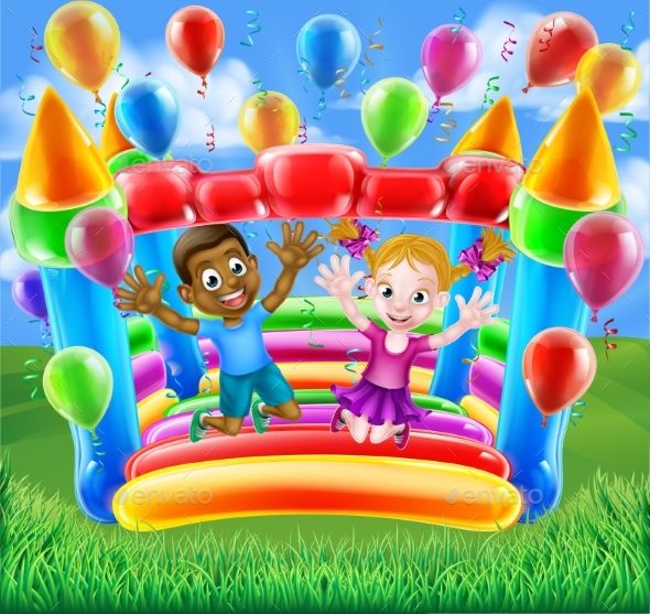 Kids Jumping On Bouncy Castle 590x557 Kids Jumping On Bouncy Castle