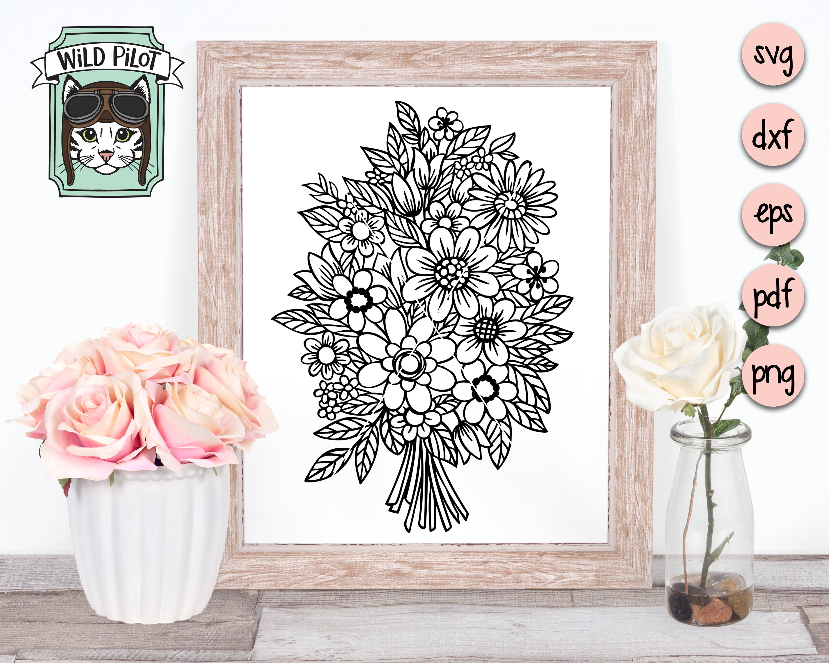2848x2279 Bouquet Bouquet Clipart Bouquet Vector Flowers Etsy