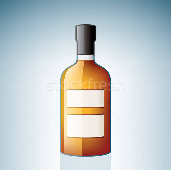 600x597 Bourbon Bottle Vector Illustration Vectorminator
