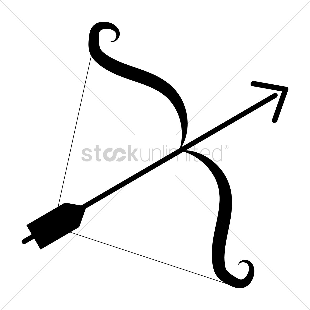 1300x1300 Bow And Arrow Vector Image