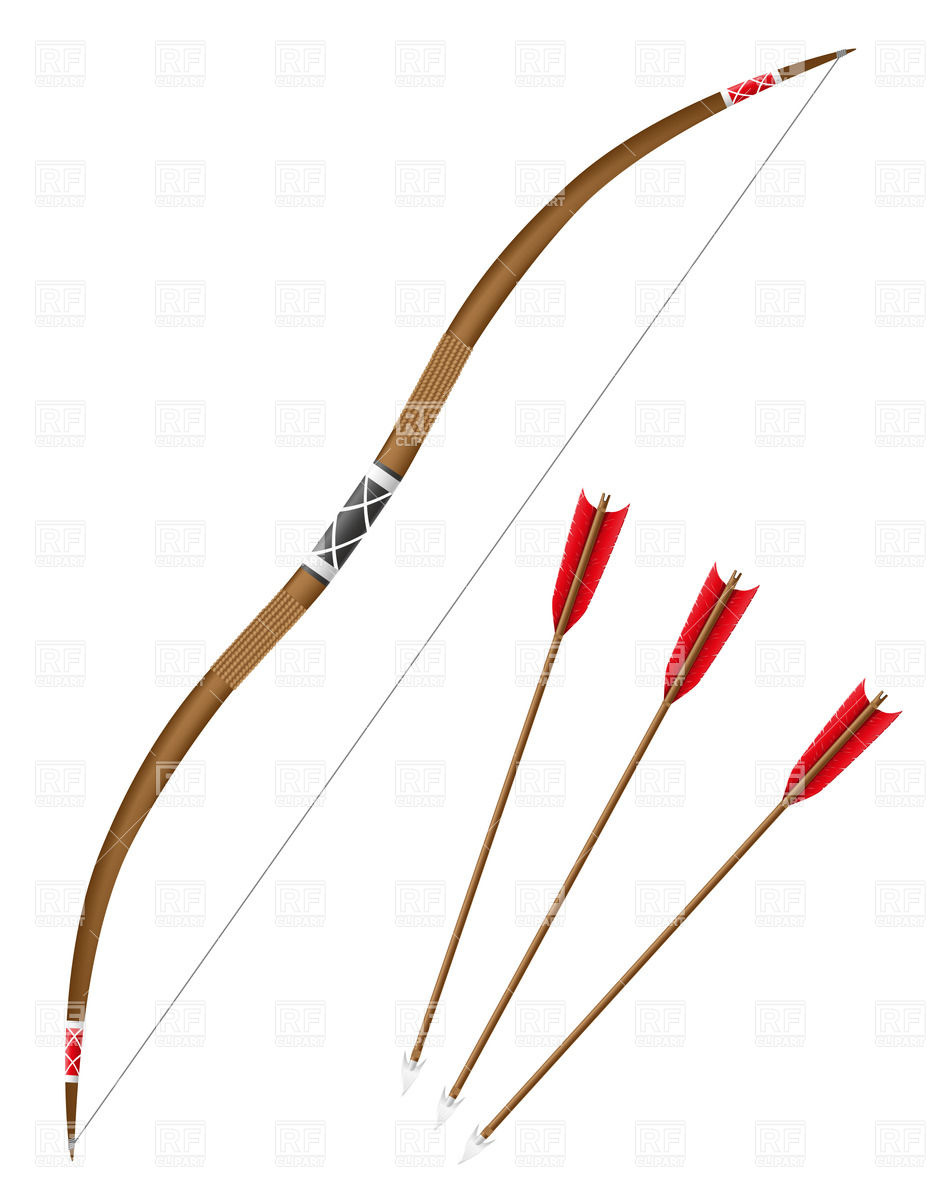 933x1200 Bow And Arrows Vector Image Of Objects Konturvid Rfclipart
