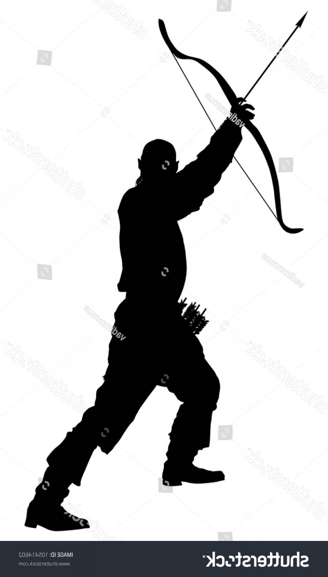 1093x1920 Archer Bow Arrow Vector Silhouette Catchsplace