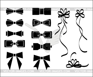 300x249 Bow Set Black And White Silhouette