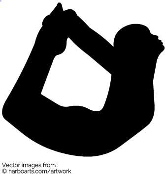 335x355 Download Yoga Bow Posture Silhouette