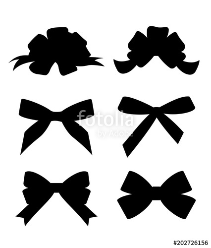 Bow Silhouette Vector at Vectorified.com | Collection of Bow Silhouette