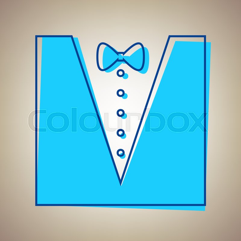 800x800 Tuxedo With Bow Silhouette Vector Stock Vector Colourbox