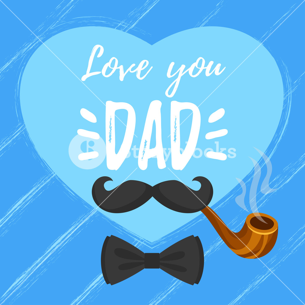 Vector Cartoon Style Illustration Of Fathers Day Greeting Card 1000x1000 Vector Cartoon Style Illustration Of Fathers Day Greeting Card